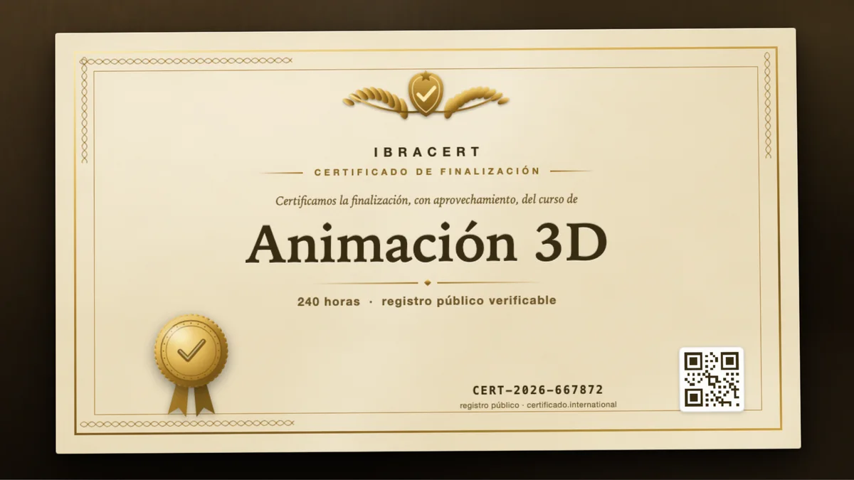 Portada del curso Animación 3D