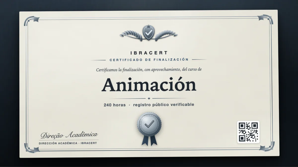 Portada del curso Animación