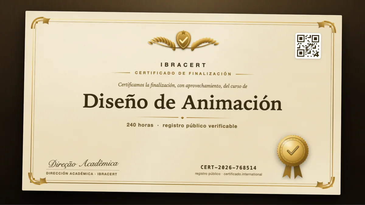 Portada del curso Diseño de Animación