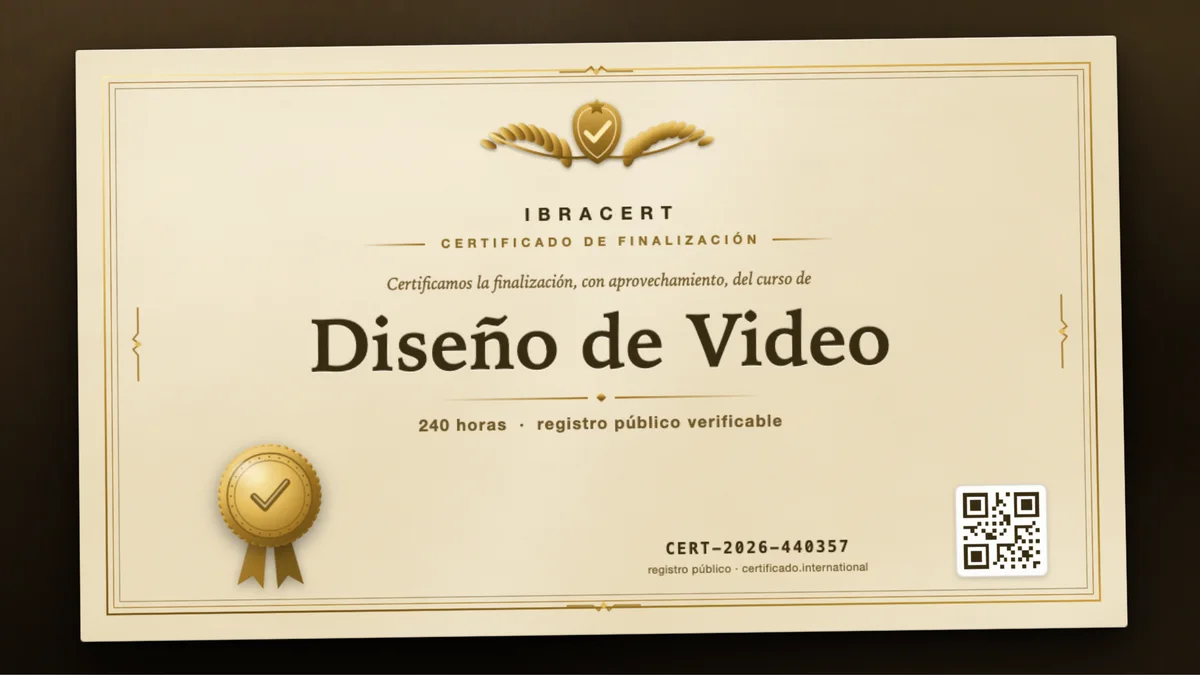 Portada del curso Diseño de Video