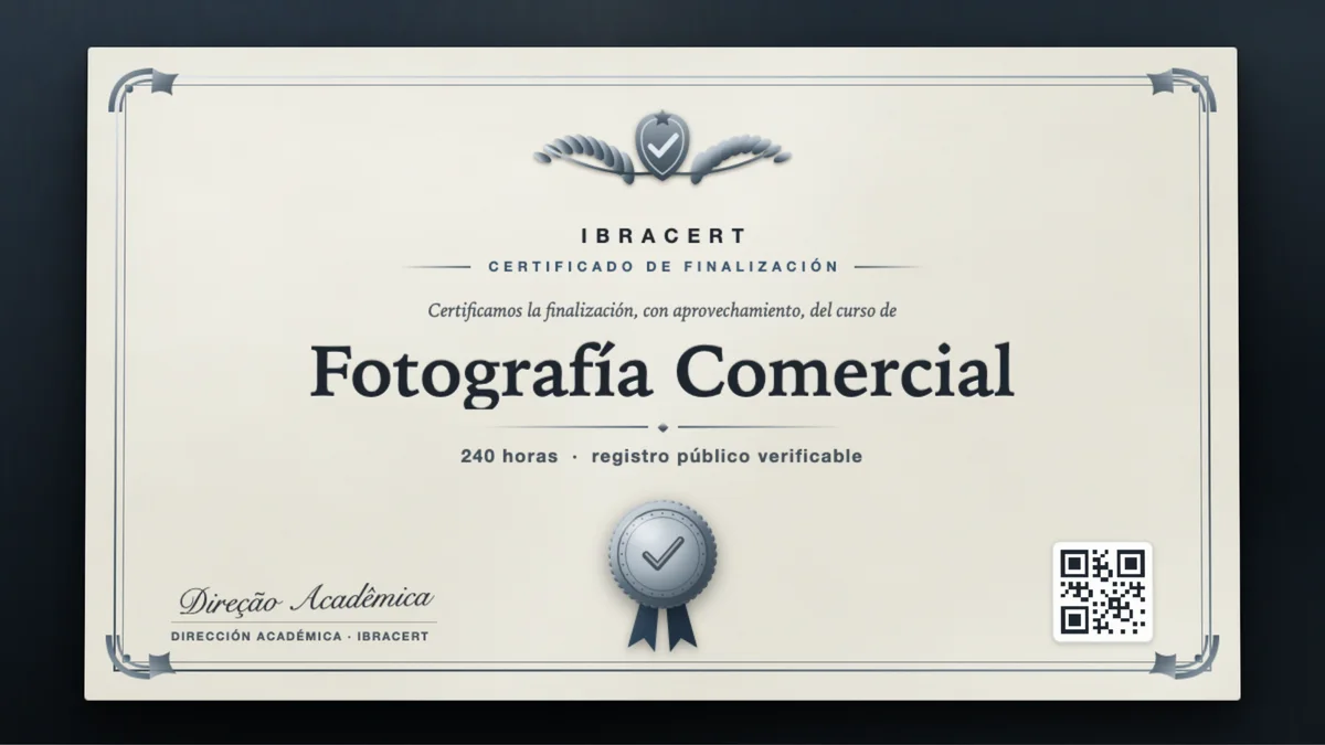 Portada del curso Fotografía Comercial