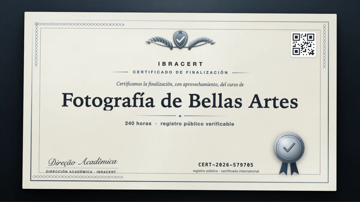 Portada del curso Fotografía de Bellas Artes