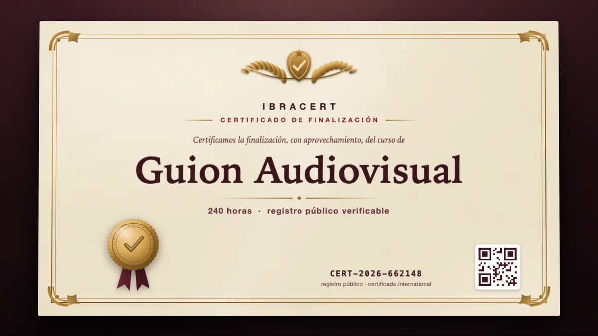 Portada del curso Guion Audiovisual
