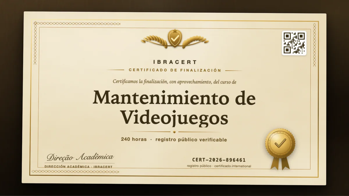 Portada del curso Mantenimiento de Videojuegos