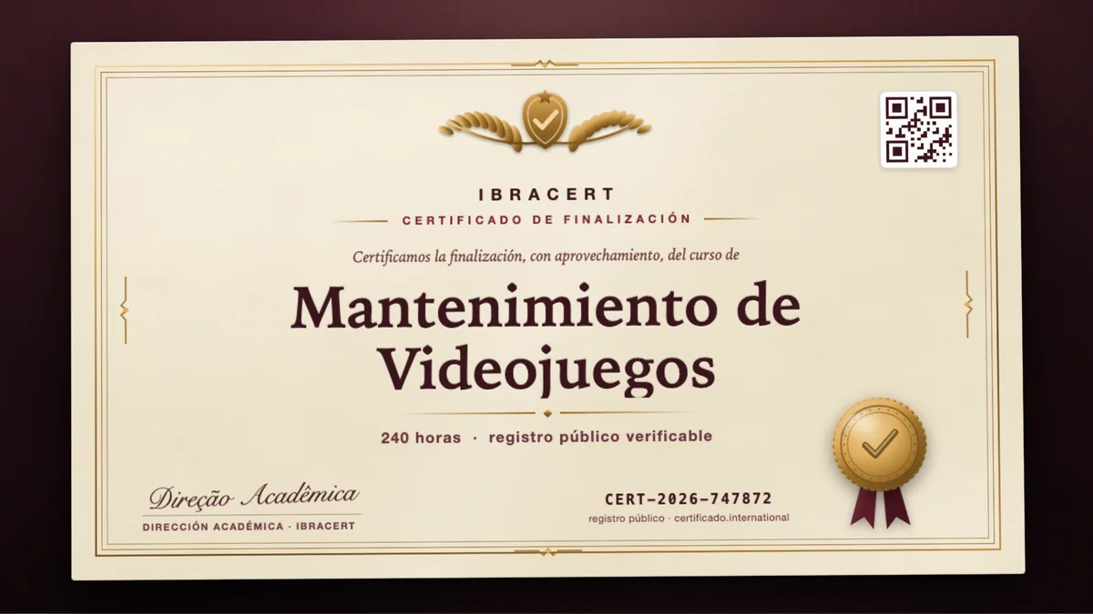 Portada del curso Mantenimiento de Videojuegos