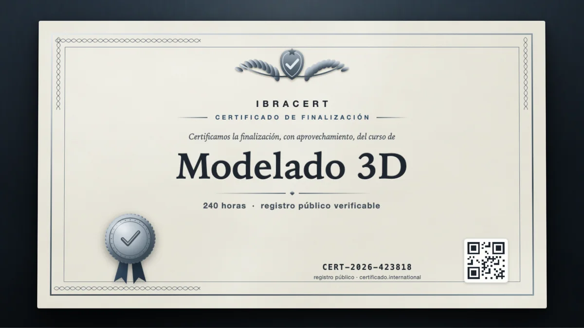 Portada del curso Modelado 3D
