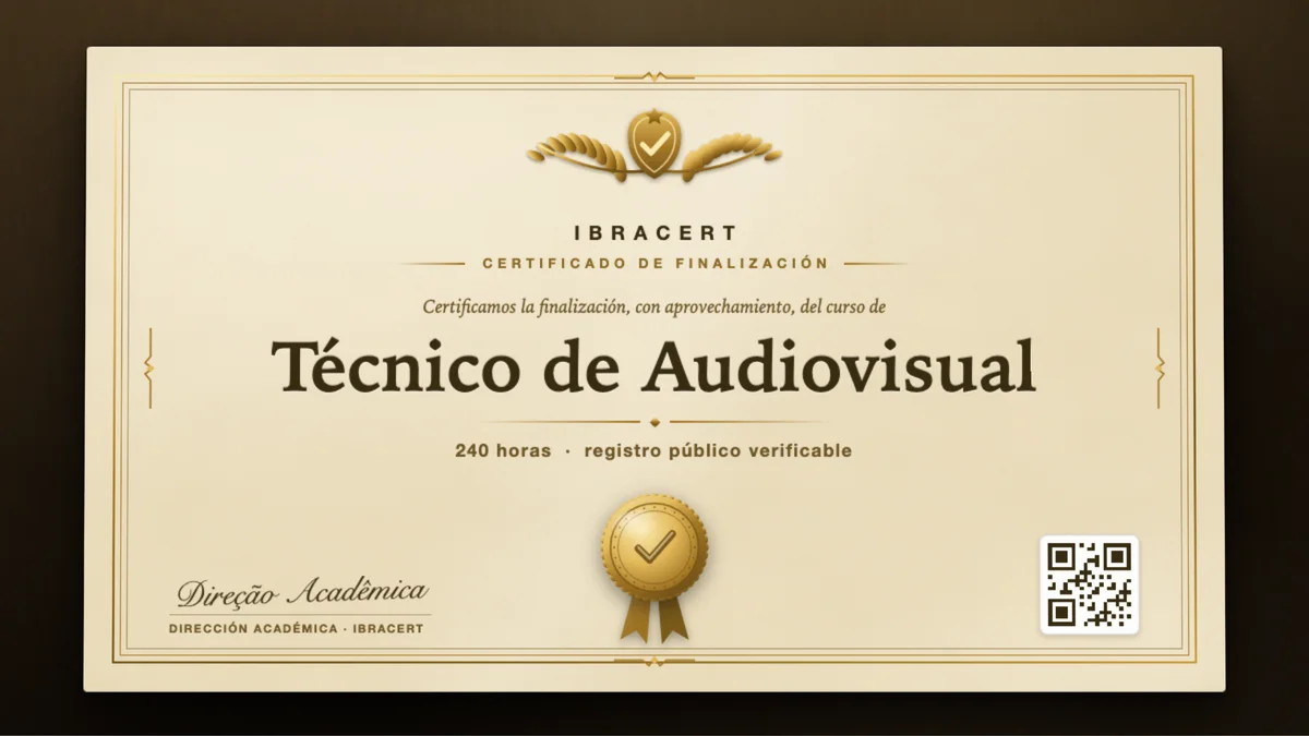 Portada del curso Técnico de Audiovisual