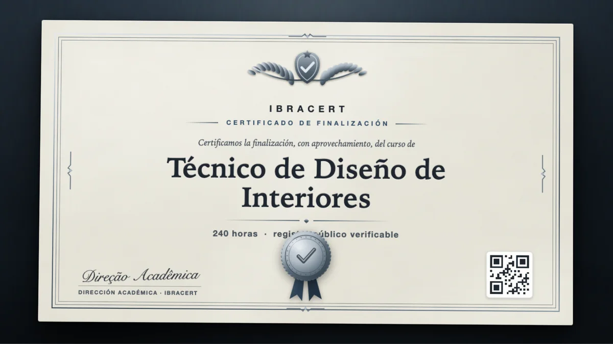 Portada del curso Técnico de Diseño de Interiores