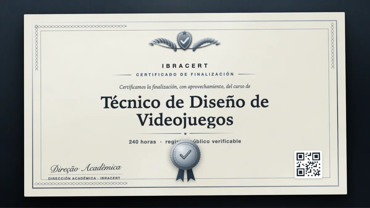 Portada del curso Técnico de Diseño de Videojuegos