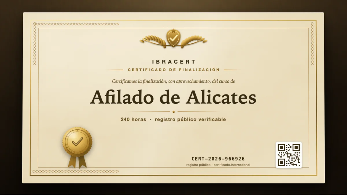 Portada del curso Afilado de Alicates