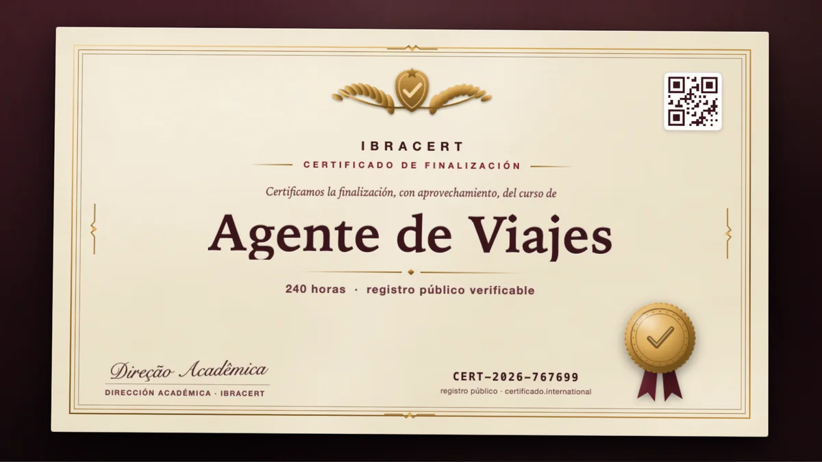 Portada del curso Agente de Viajes
