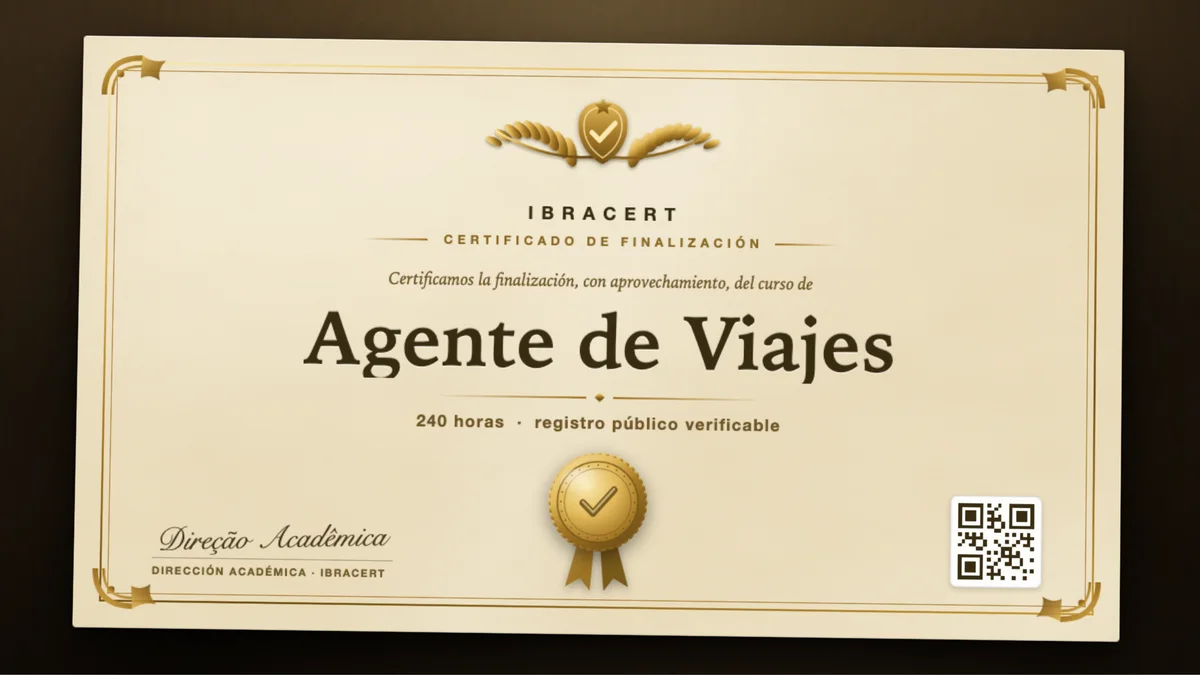 Portada del curso Agente de Viajes