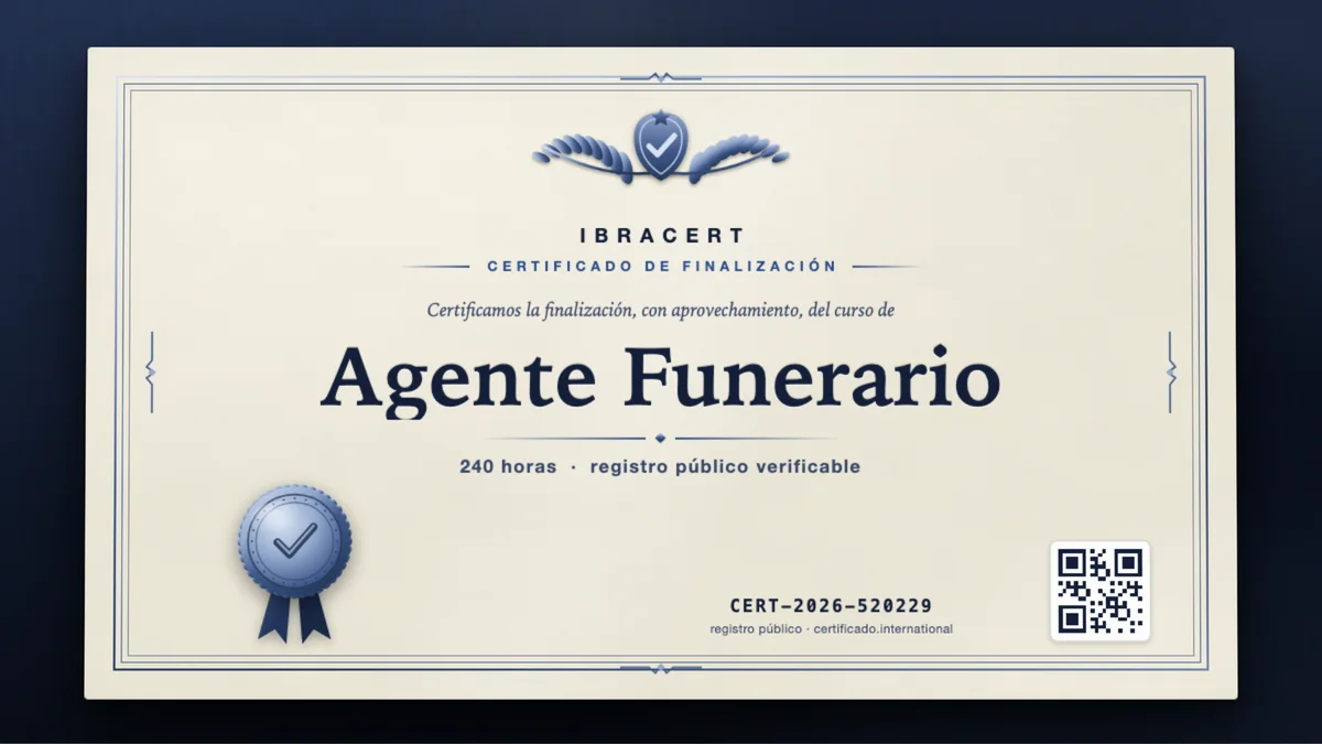 Portada del curso Agente Funerario