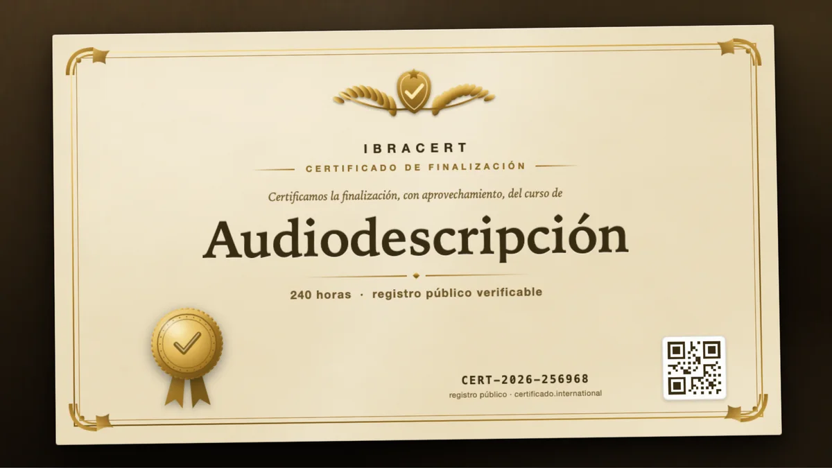 Portada del curso Audiodescripción