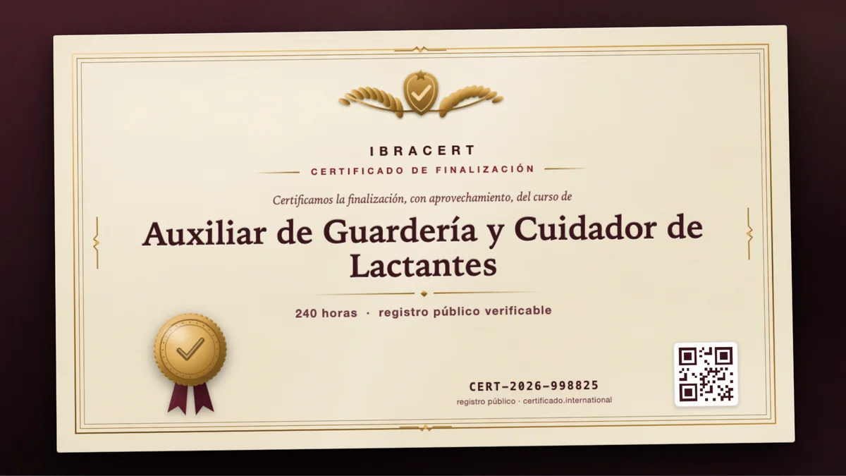 Portada del curso Auxiliar de Guardería y Cuidador de Lactantes
