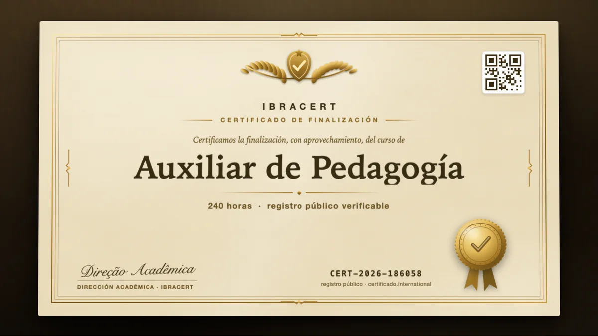 Portada del curso Auxiliar de Pedagogía