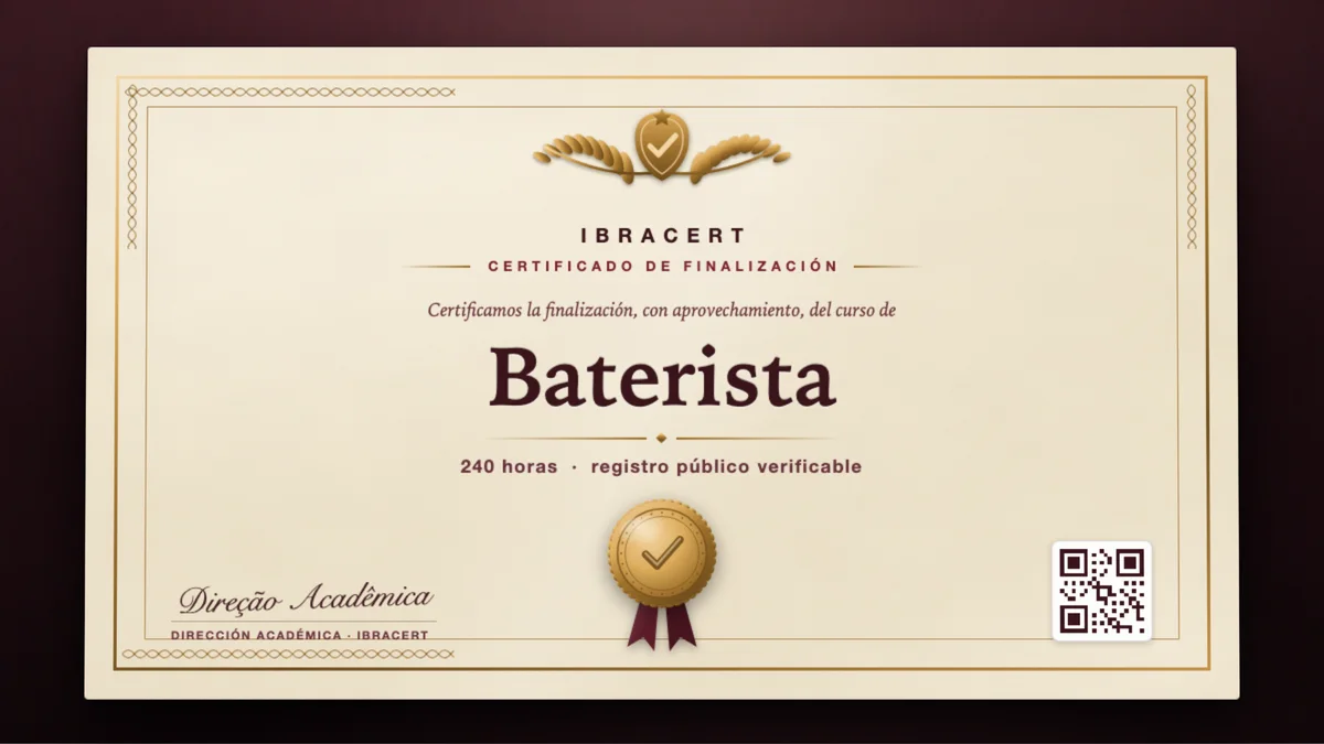 Portada del curso Baterista