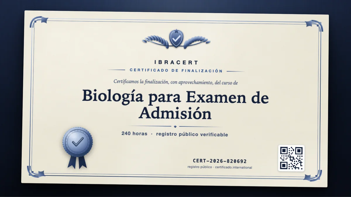 Portada del curso Biología para Examen de Admisión