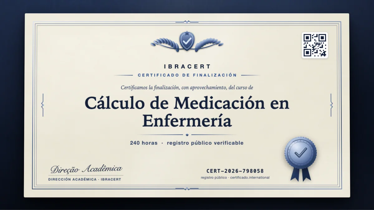 Portada del curso Cálculo de Medicación en Enfermería