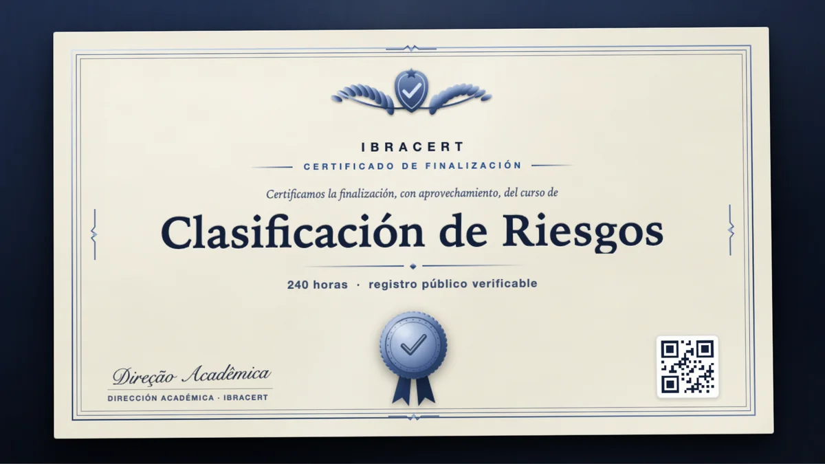 Portada del curso Clasificación de Riesgos