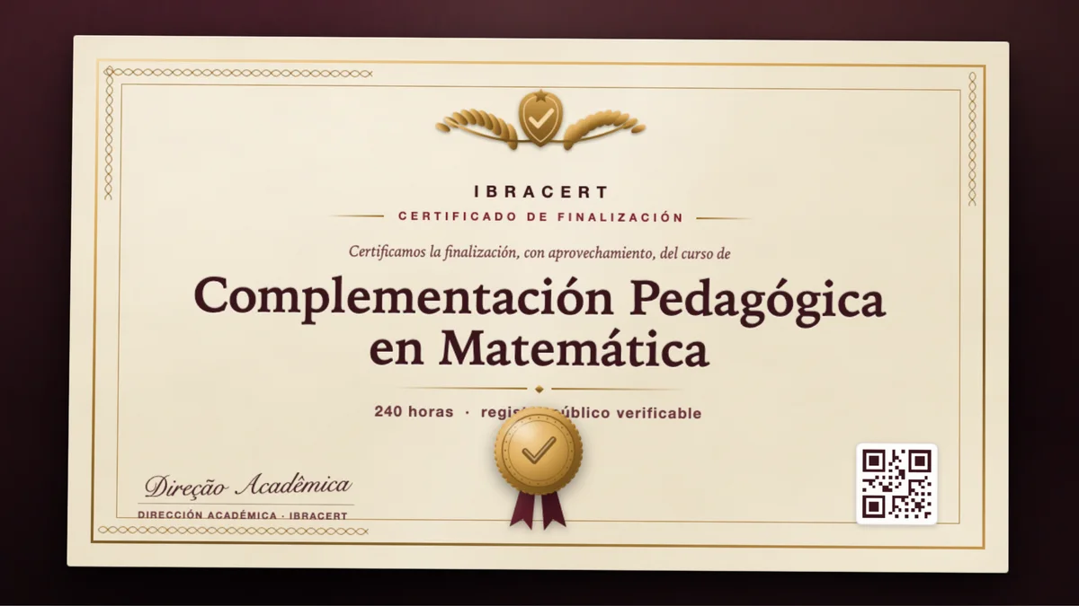Portada del curso Complementación Pedagógica en Matemática