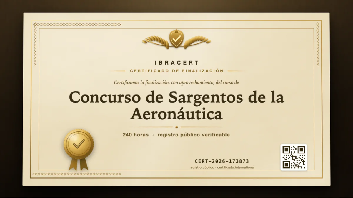 Portada del curso Concurso de Sargentos de la Aeronáutica