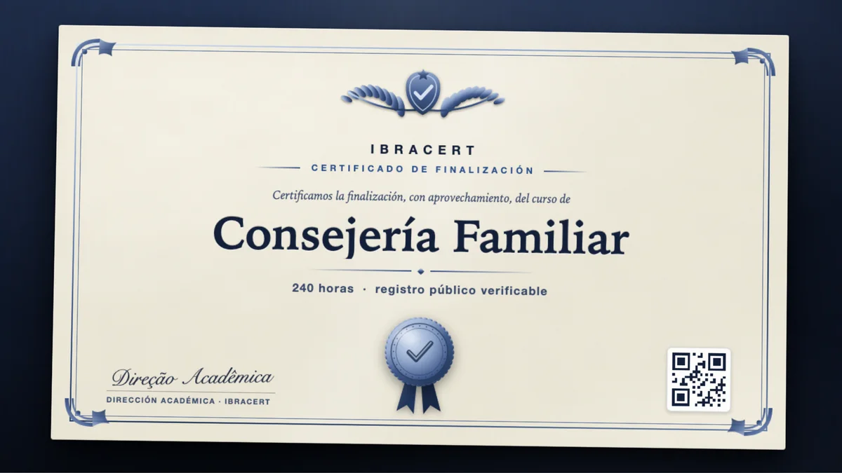 Portada del curso Consejería Familiar