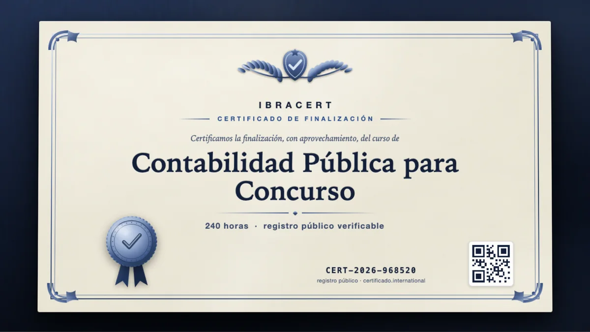Portada del curso Contabilidad Pública para Concurso