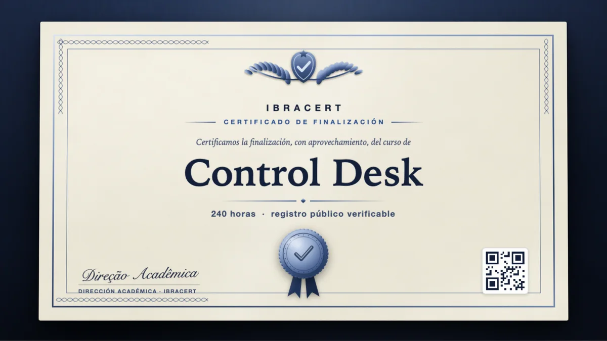 Portada del curso Control Desk