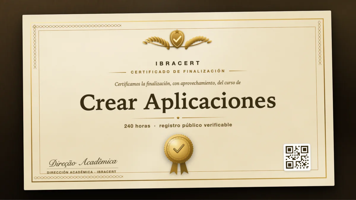 Portada del curso Crear Aplicaciones