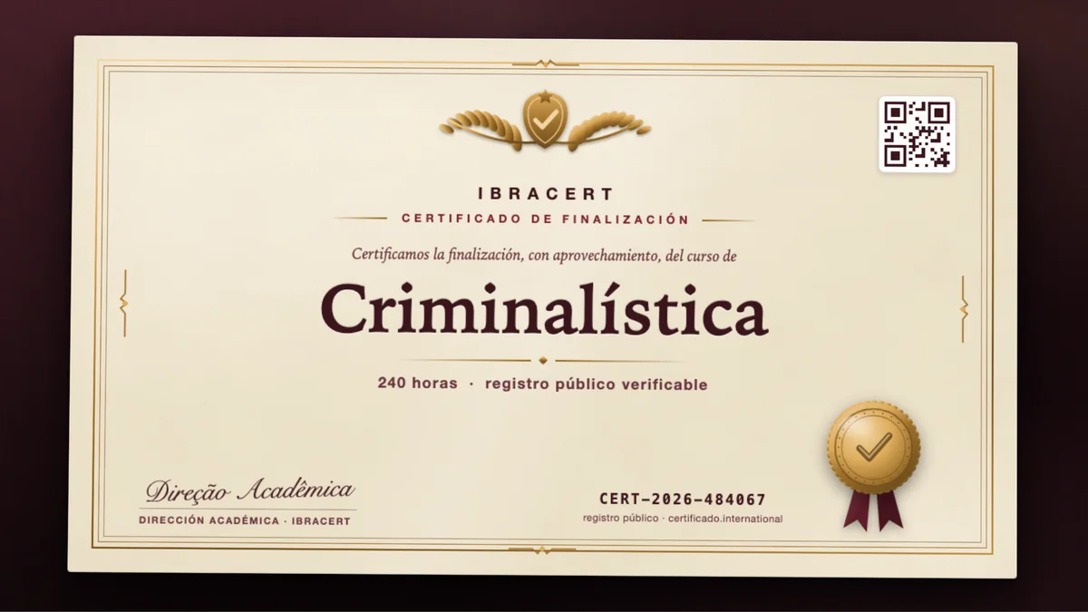 Portada del curso Criminalística