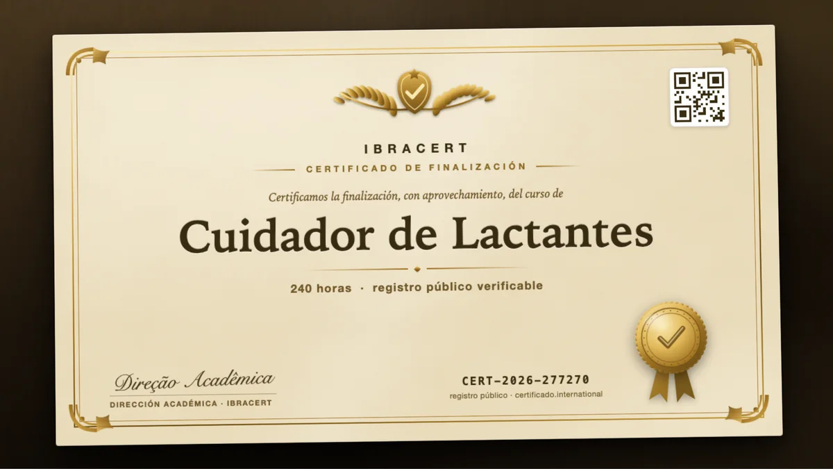 Portada del curso Cuidador de Lactantes