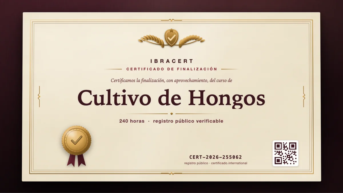 Portada del curso Cultivo de Hongos