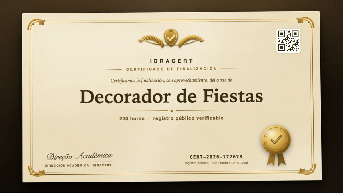 Portada del curso Decorador de Fiestas