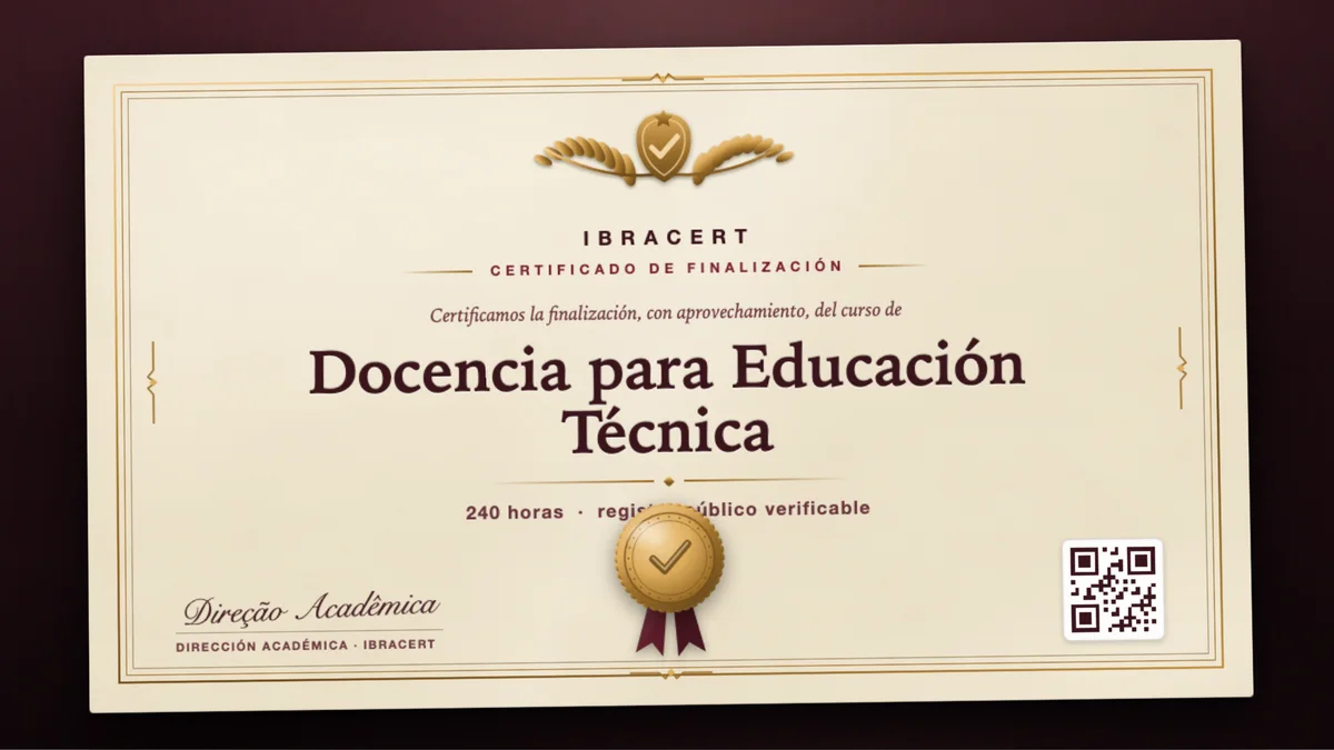 Portada del curso Docencia para Educación Técnica