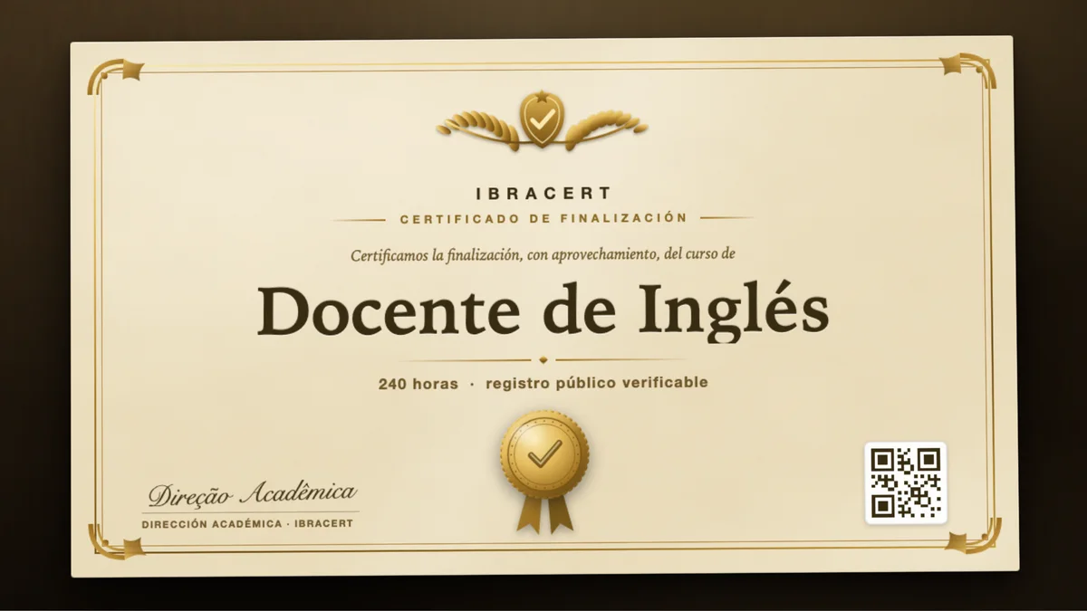 Portada del curso Docente de Inglés
