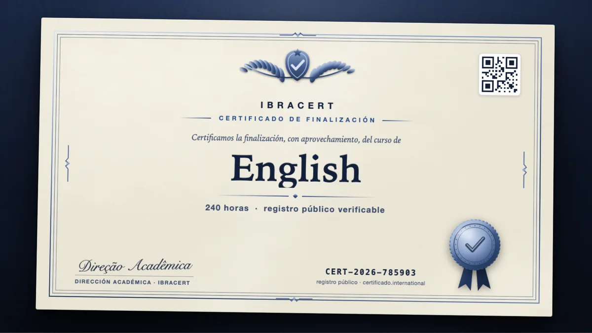 Portada del curso English
