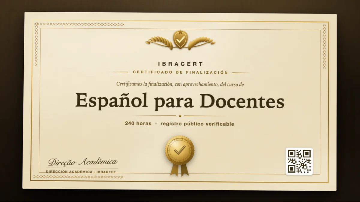 Portada del curso Español para Docentes