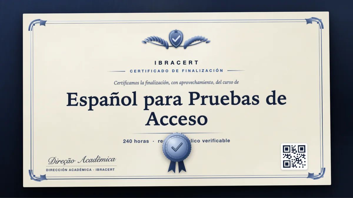Portada del curso Español para Pruebas de Acceso