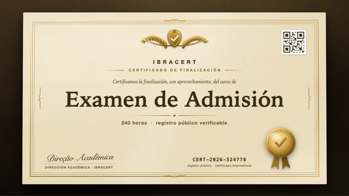 Portada del curso Examen de Admisión