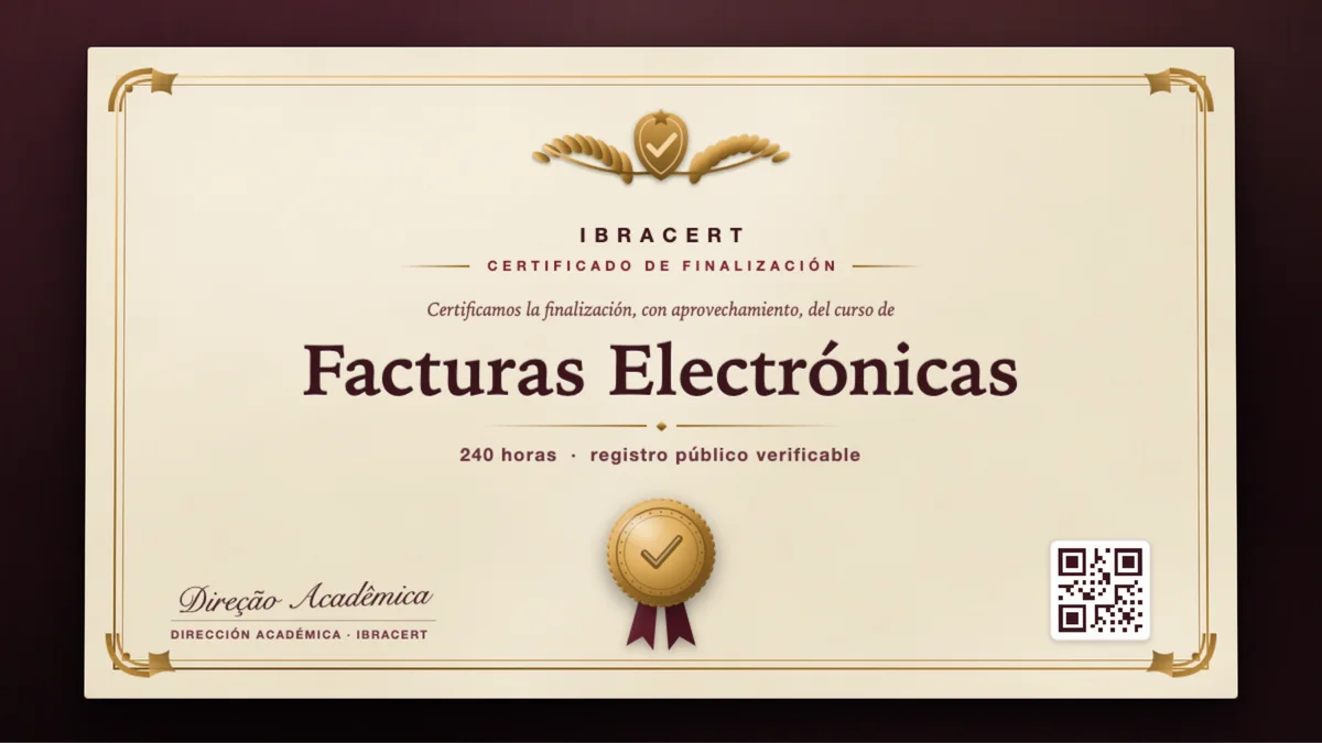 Portada del curso Facturas Electrónicas