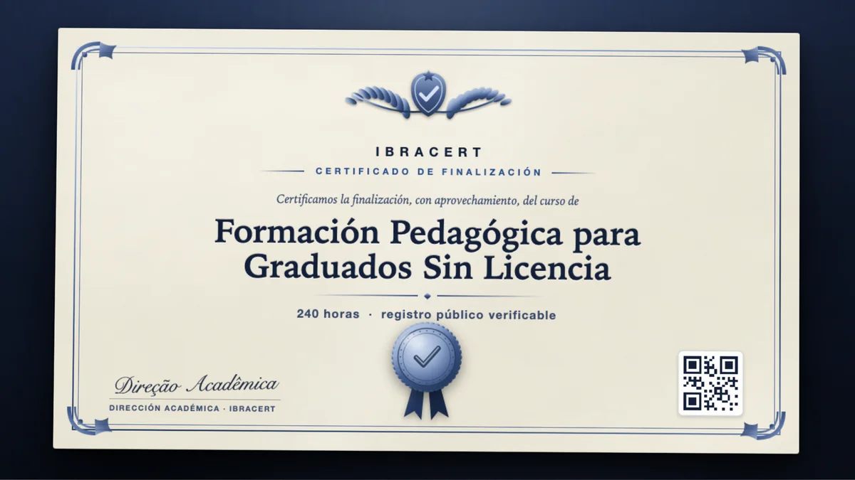 Portada del curso Formación Pedagógica para Graduados Sin Licencia