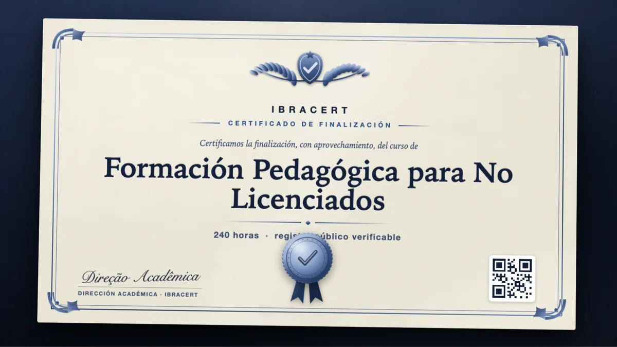 Portada del curso Formación Pedagógica para No Licenciados