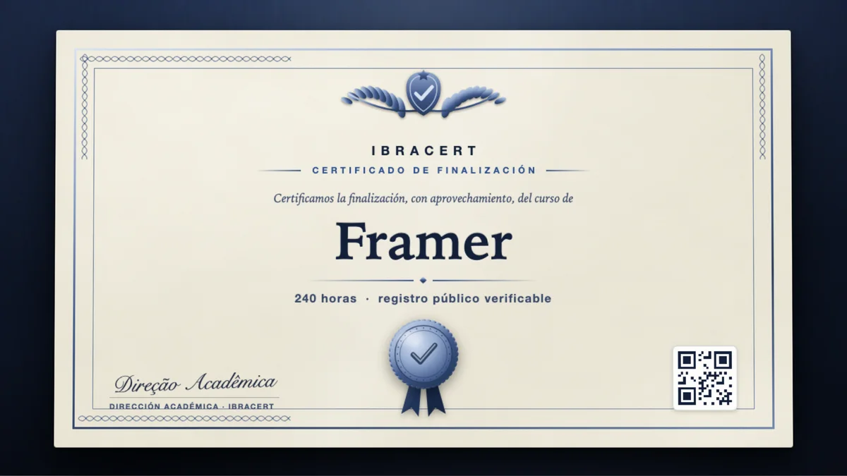 Portada del curso Framer
