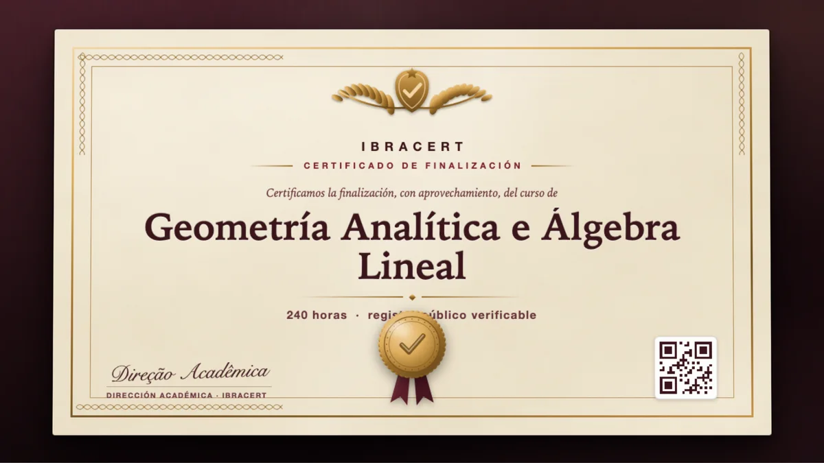 Portada del curso Geometría Analítica e Álgebra Lineal