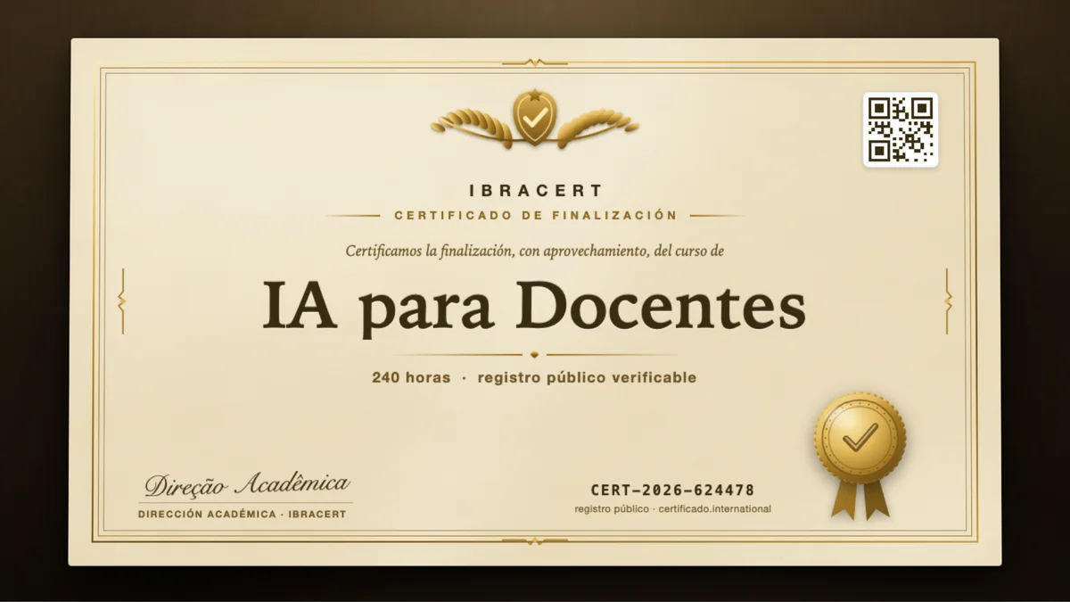 Portada del curso IA para Docentes