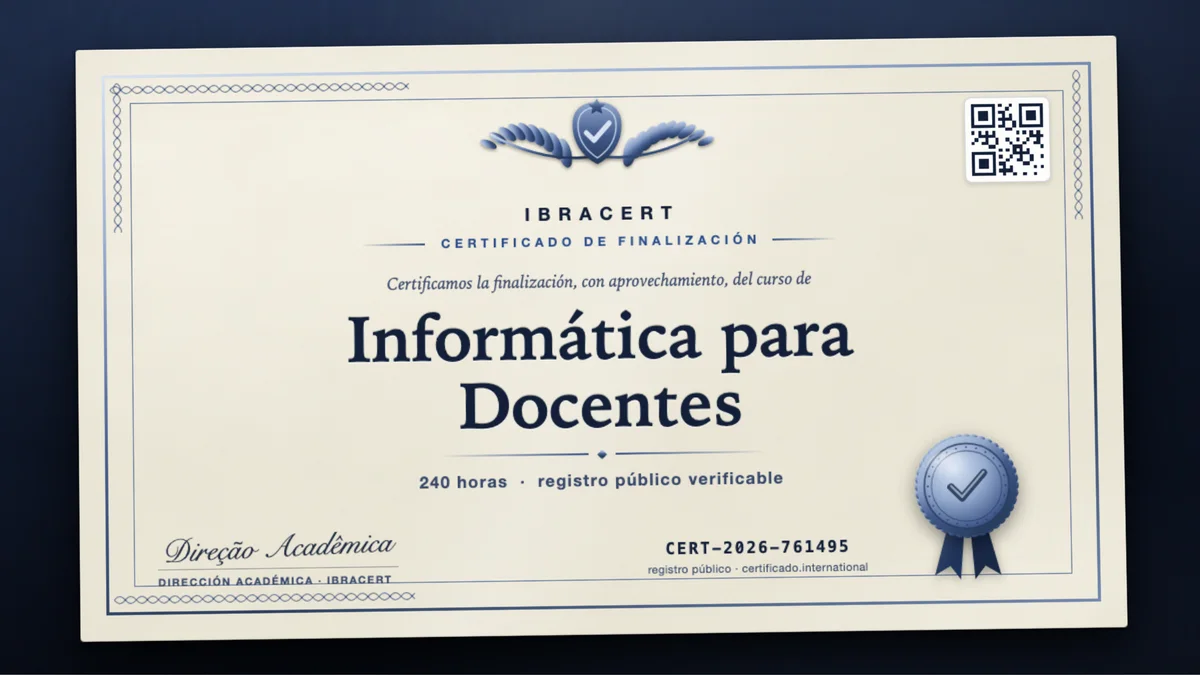 Portada del curso Informática para Docentes