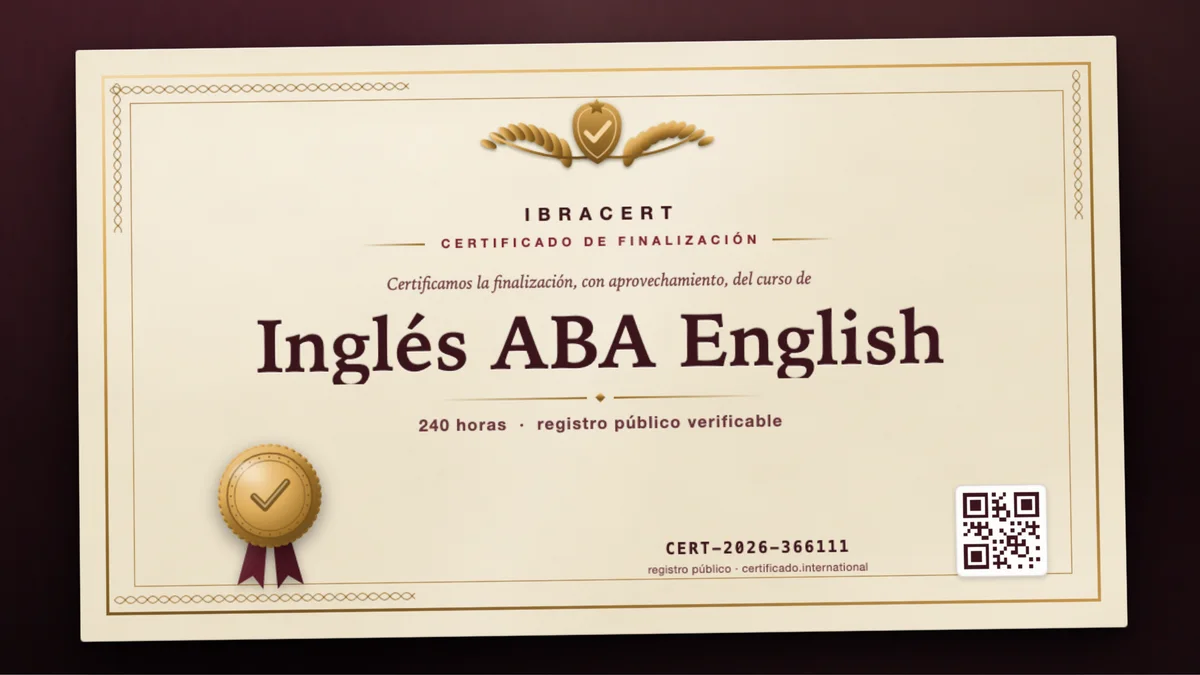 Portada del curso Inglés ABA English
