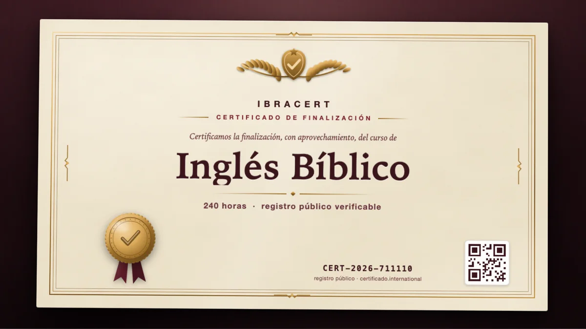 Portada del curso Inglés Bíblico