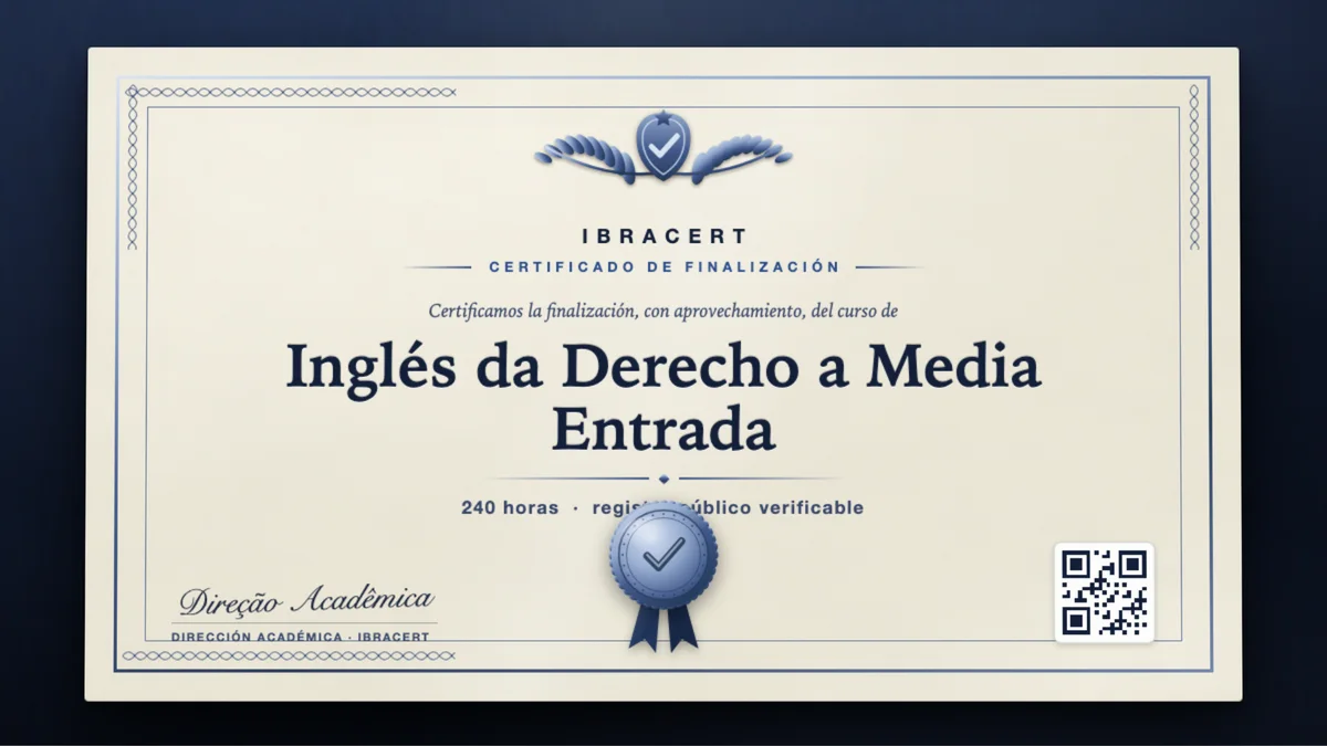 Portada del curso Inglés da Derecho a Media Entrada